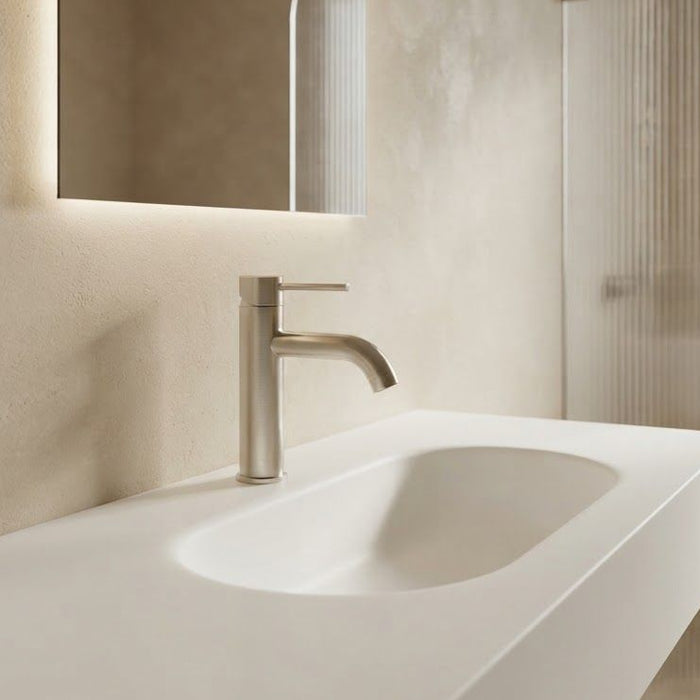 Arluno Short Basin Mixer Brushed Nickel
