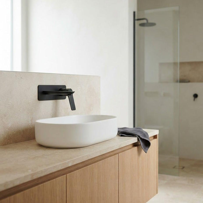 VOG In Wall Spout and Mixer Set - Matte Black