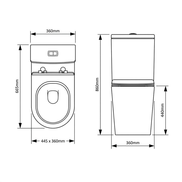Tornado Rimless Two-Piece Toilet