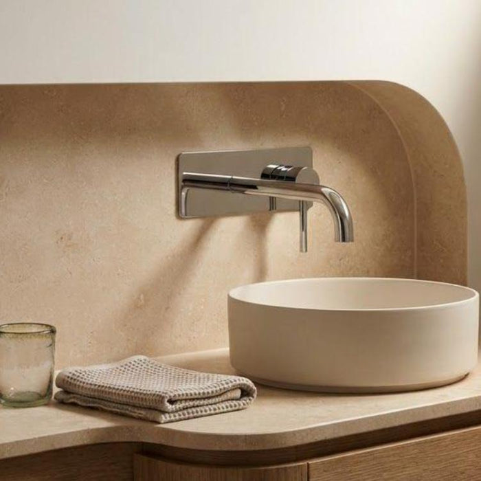 Lucid In Wall Spout and Mixer | Chrome