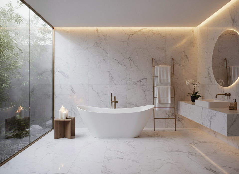 High Curve Edge Free Standing Bath 1500