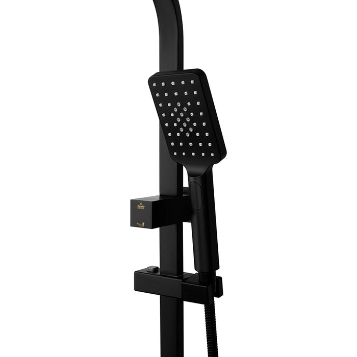 Square Matte Black 2-in-1 Shower Set