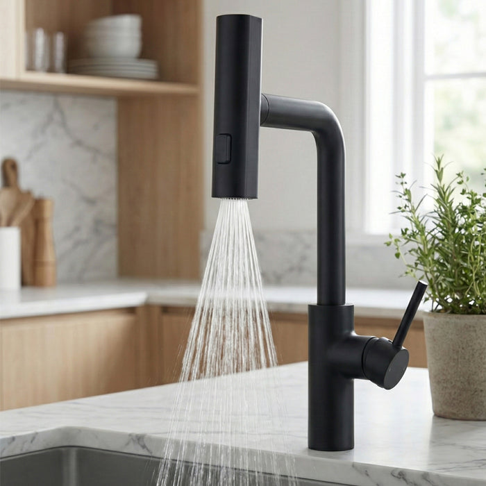 3-in-1 Pull out Waterfall Mixer Gunmetal Grey