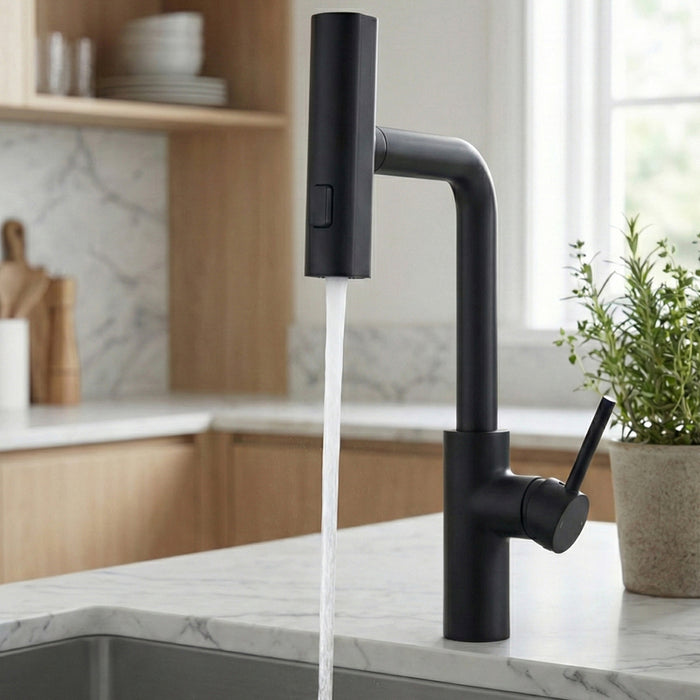 3-in-1 Pull out Waterfall Mixer Gunmetal Grey
