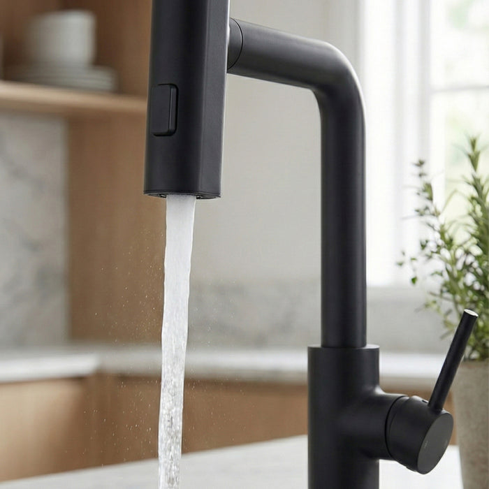 3-in-1 Pull out Waterfall Mixer Gunmetal Grey